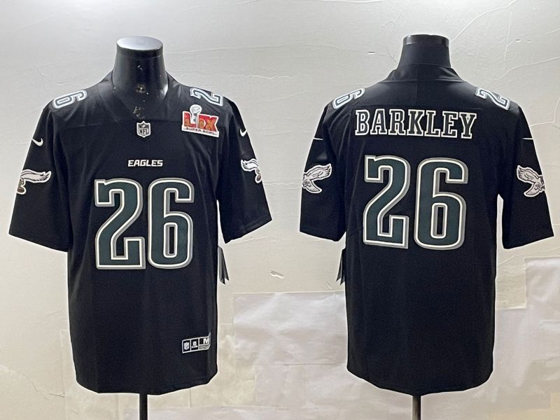 Men Philadelphia Eagles #26 Barkley Black 2025 Nike Vapor Limited NFL Jersey style 4->philadelphia eagles->NFL Jersey